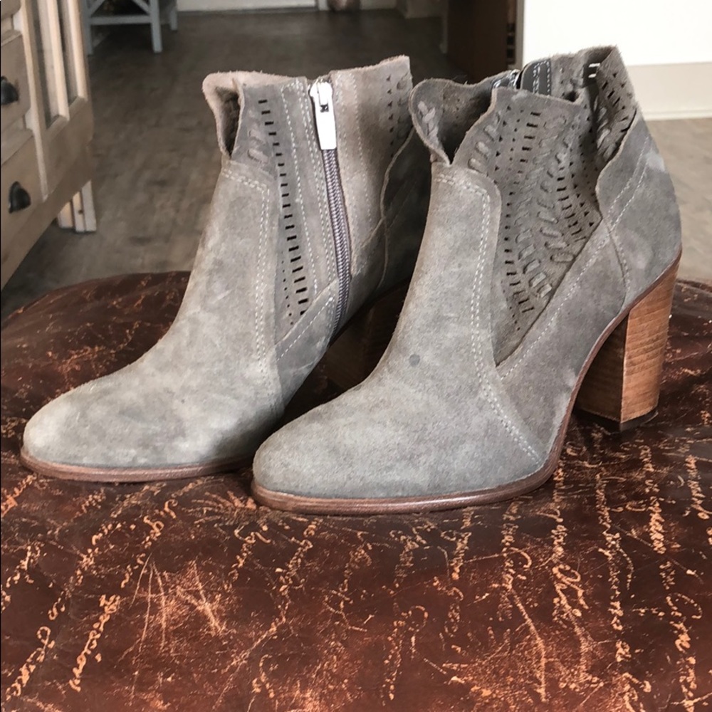 Vince Camuto Gray Suede Booties